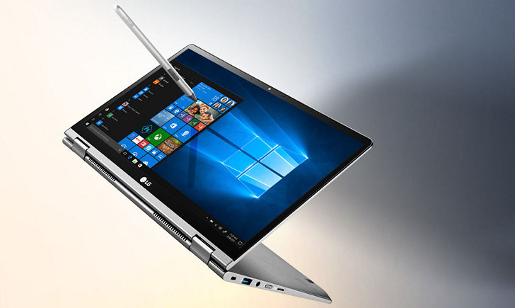 LG Gram 2-in-1. Конвертируемый в планшет ноутбук с 14-дюймовым сенсорным экраном  