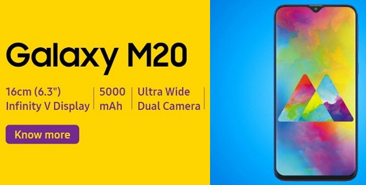 Samsung Galaxy M10 и Galaxy M20. Первые смартфоны производителя с Infinity-V дисплеями