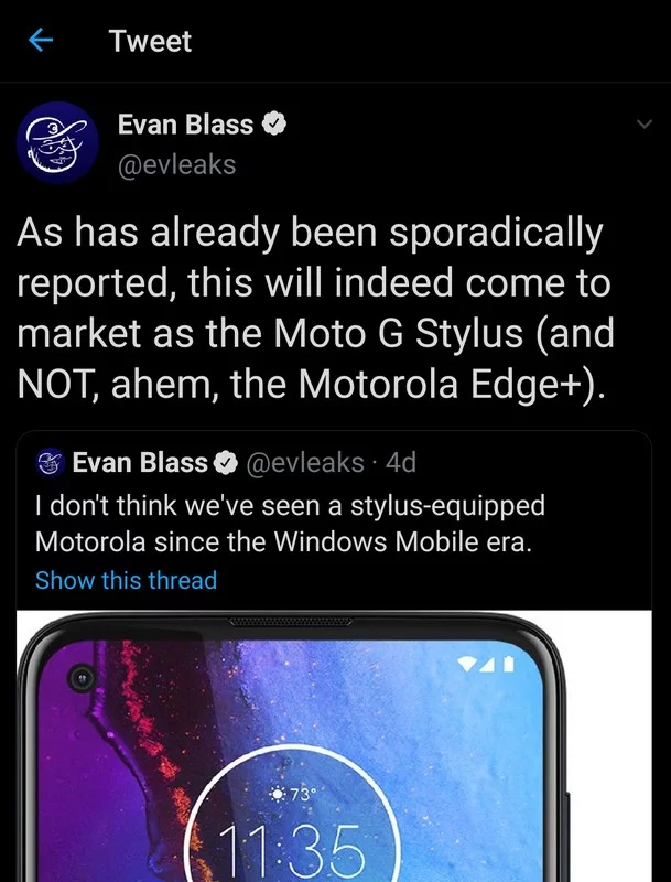 Moto G Stylus. С таким наименованием поступит в продажу первый смартфон Motorola со стилусом