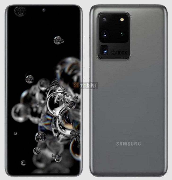Samsung Galaxy S20. Официальные изображения смартфонов этой линейки просочились в Сеть