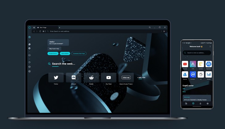 Криптобраузер Opera выпущен для Android, Windows и Mac