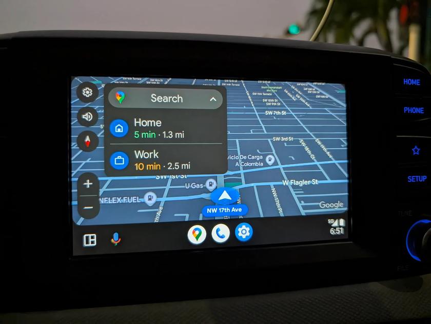 Новый дизайн Карт Google в Android Auto