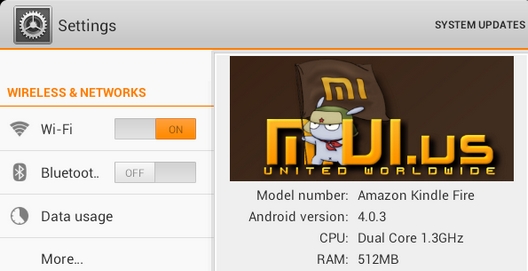 Пошивка MIUI для Kindle Fire
