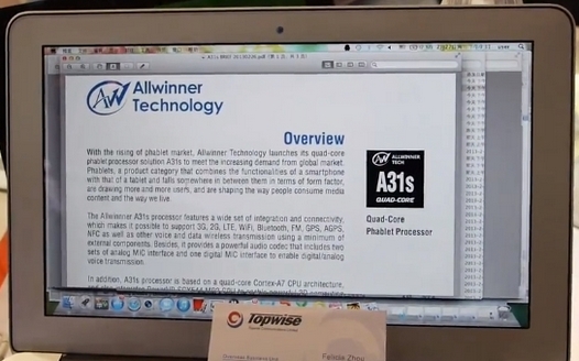 Четырехъядерный мобильный процессор Allwinner A31s для фаблетов