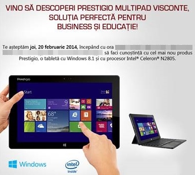 Windows 8 планшет Prestigio Multipad Visconte дебютирует на этой неделе