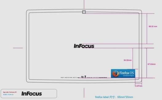 InFocus New Tab F1. Первый планшет с операционной системой Firefox OS замечен в FCC