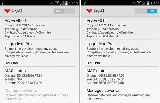 Новые приложения для Android. Избавиться от слежения через WiFi можно с помощью Pry-Fi от Chainfire