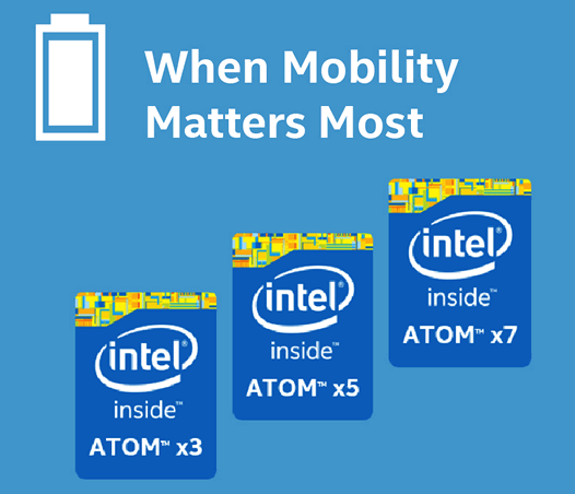 Процессоры Intel Atom предназначенные для мобильных устройств получат новый принцип нумерации моделей: x3, x5 и x7,