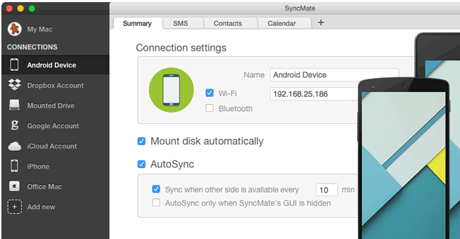 SyncMate: самый просто способ синхронизировать Mac с iOS и Android