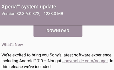 Обновление Android 7.0 Nougat для Sony Xperia Z4 Tablet выпущено и начало поступать на планшеты 