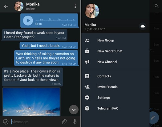 Приложения для мобильных. Telegram v3.17 для Android получил поддержку пользовательских тем оформления