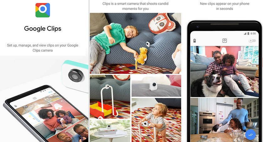 Новые приложения для Android. Google Clips — приложение для управления беспроводной камерой Google появилось в Play Маркет
