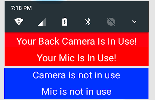 CameraMicAlert предупредит вас о том, что какое-то приложение использует камеру или микрофон на вашем Android смартфоне