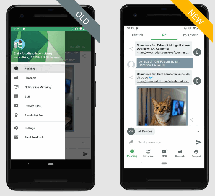 Приложения для Android. Pushbullet - SMS on PC обновилось, получив новый интерфейс, поддержку адаптивных иконок и темную тему [Скачать APK]