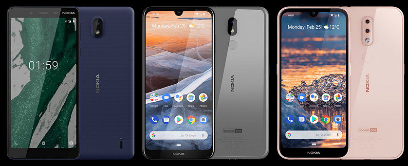Nokia 1 Plus, Nokia 3.2 и Nokia 4.2. Четыре недорогих Android One смартфона официально представлены