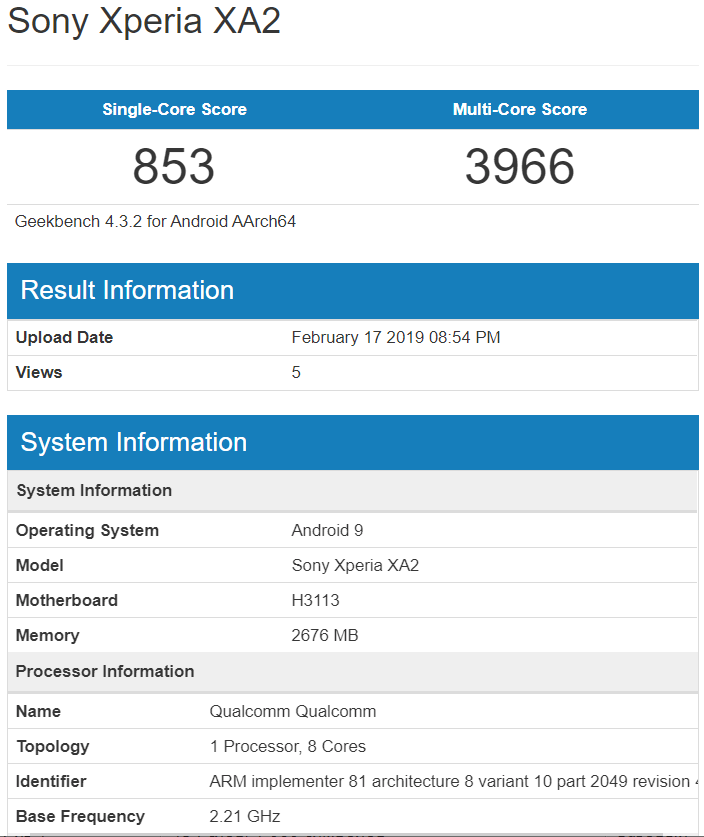 Обновление Android 9.0 Pie для Sony Xperia XA2 уже на подходе