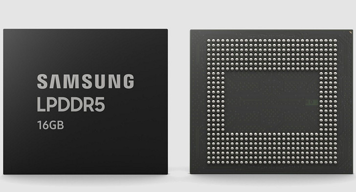 Samsung начала производство 16-гигабайтных чипов сверхскоростной оперативной памяти LPDDR5 для мобильных устройств