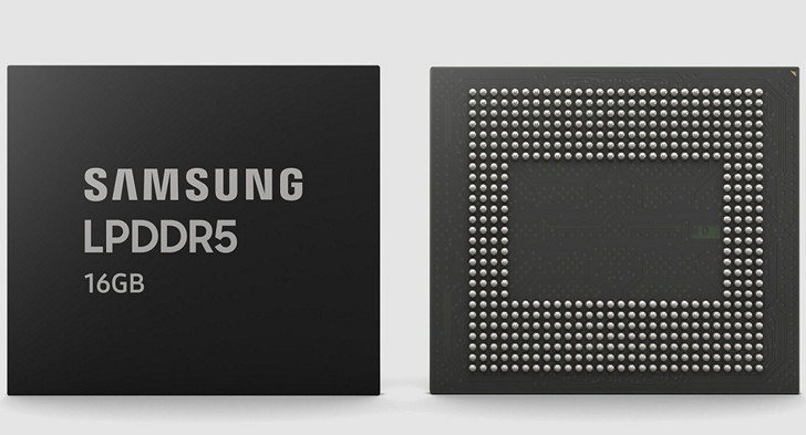 Samsung начала производство 16-гигабайтных чипов сверхскоростной оперативной памяти LPDDR5 для мобильных устройств
