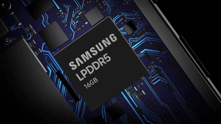 Samsung начала производство 16-гигабайтных чипов сверхскоростной оперативной памяти LPDDR5 для мобильных устройств