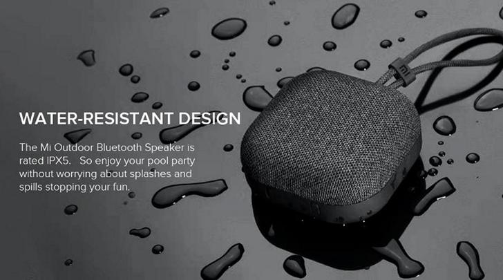 Xiaomi Mi Outdoor Bluetooth Speaker. Компактная беспроводная колонка с аккумулятором емкостью 2000 мАч и защитой от брызг за $20