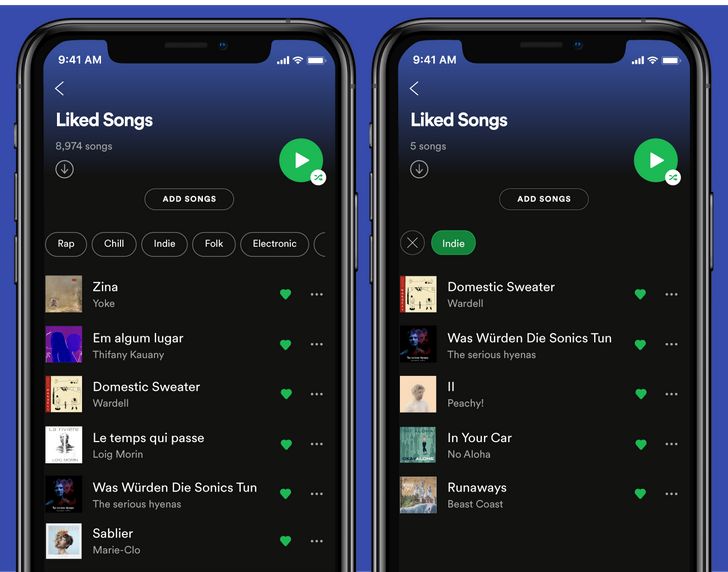 Spotify. Приложение получило новые фильтры по жанрам и настроения для более удобной сортировки любимых треков