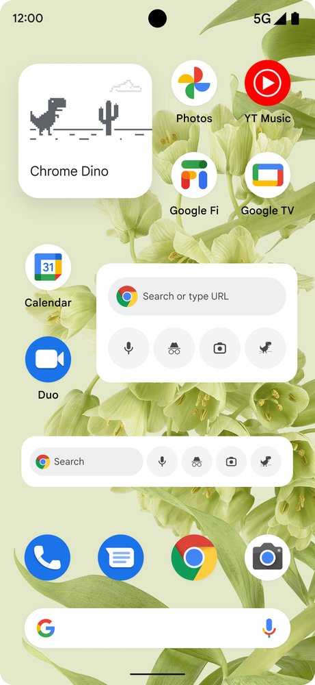 Chrome для Android получил новые виджеты для запуска текстового и голосового поиска, поиска с помощью объектива, запуска в режиме инкогнито, а также игры Dino