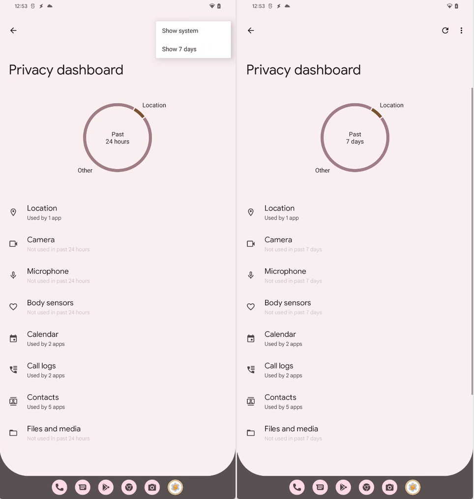 Android 13 получит новую панель управления разрешениями