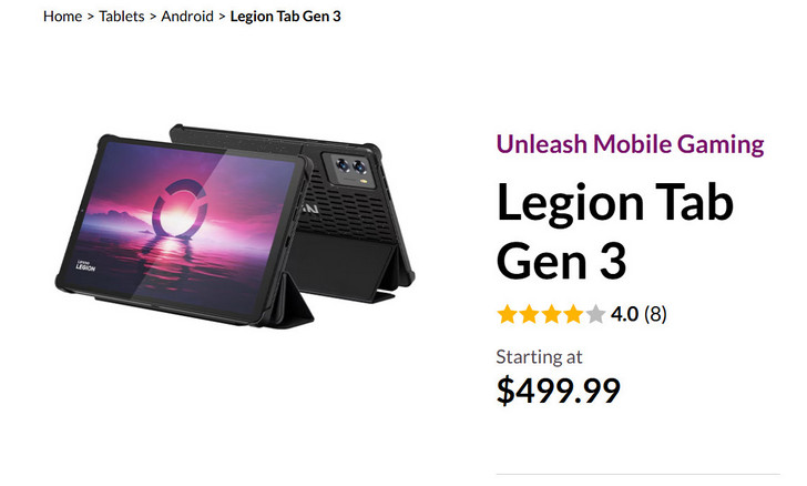 Lenovo Legion Tab: Игровой планшет снова можно купить заказа в США