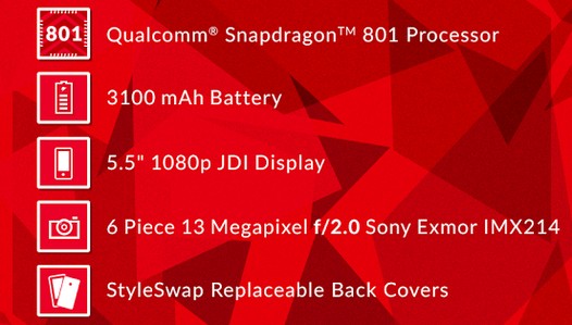 OnePlus One. 5.5-дюймовый Android фаблет от OnePlus и CyanogenMod будет выполнен на базе процессора Qualcomm Snapdragon 801.