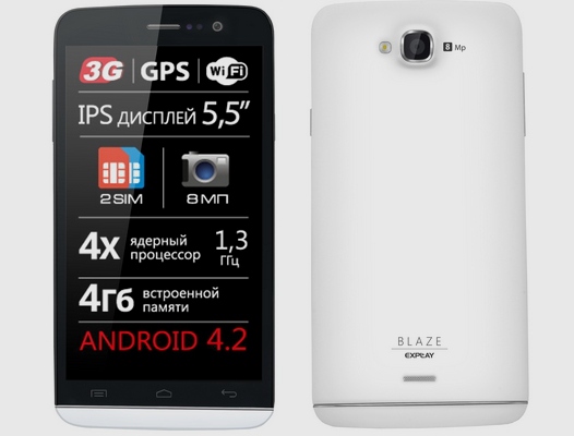 Explay Blaze. 5.5-дюймовый Android фаблет поступил на российский рынок
