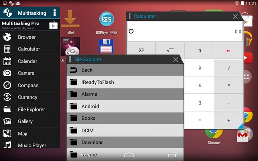 Программы для планшетов. Multitsaking – набор повседневных Android приложений, которые можно запускать в отдельных окнах