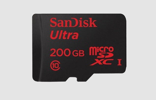 МicroSD карты Sandisk с объемом 200ГБ появятся на рынке во втором квартале 2015 года