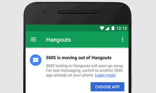 Hangouts для Android лишится поддержки SMS 22 мая 2017 г.