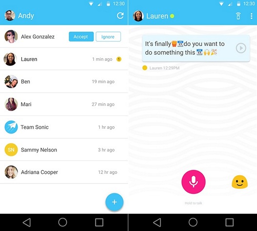 Новые приложения для Android. Supersonic Fun Voice Messenger от Area 120 появился в Google Play Маркет