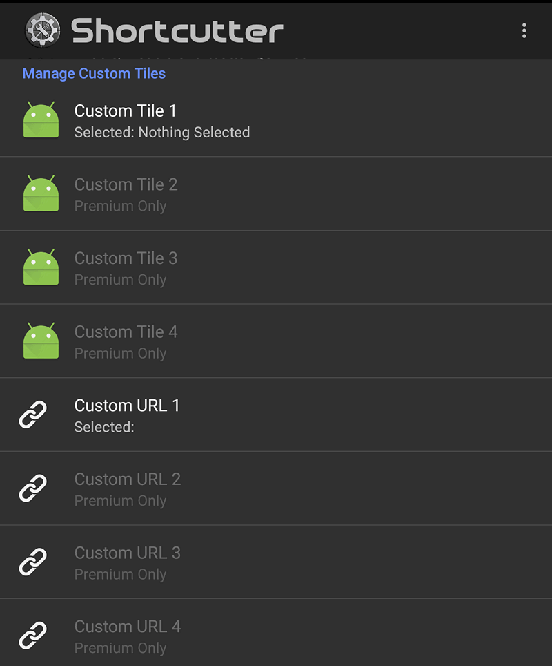 Создать плитки меню быстрых настроек с возможностью запуска любых приложений и веб-ссылок в Android 7.х Nougat можно с помощью ShortCutter