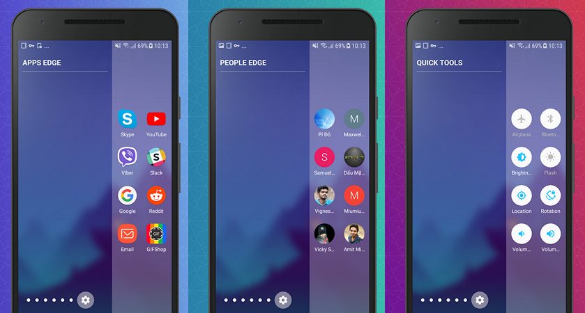 Новые приложения для Android: Edge Action - Edge S8 Launcher, Edge Screen поможет вам управляться смартфоном одной рукой