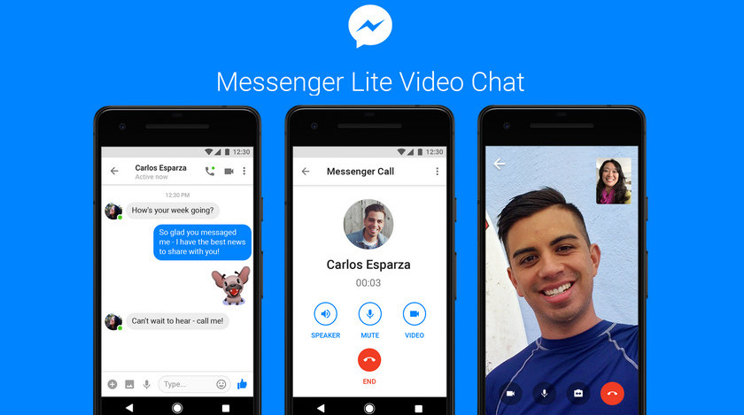 Facebook Messenger Lite получил возможность совершения и приема видео вызовов