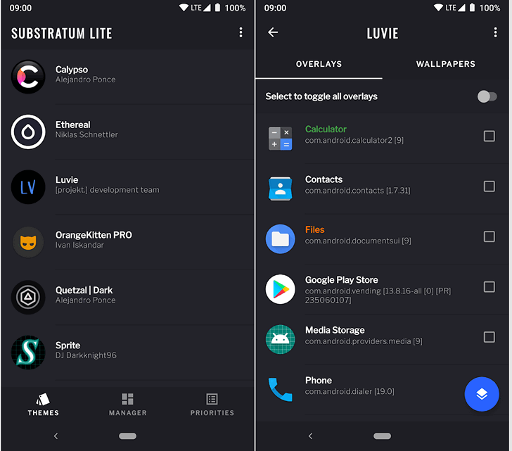 Приложения для Android. Substratum Lite — компактная и более быстрая версия известной системы управления темами