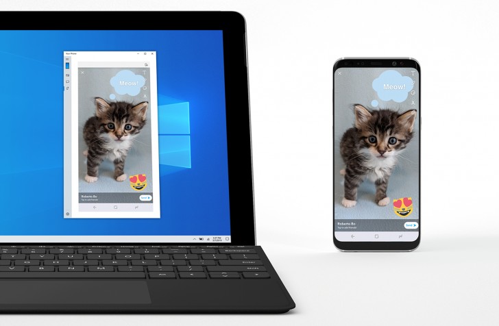 Microsoft начинает тестирование трансляции экрана Android на Windows 10 устройства