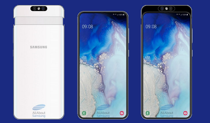 Рендеры концепта Samsung Galaxy A90 с выдвижной фронтальной камерой 