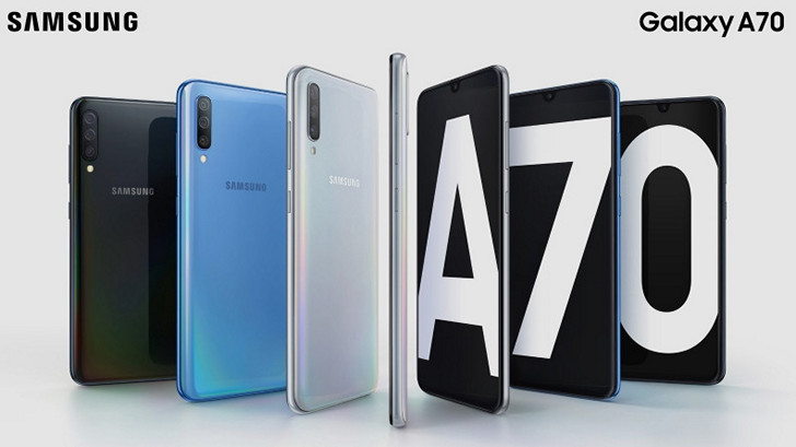 Samsung Galaxy A70. 6.7-дюймовый смартфон с процессором Snapdragon 670 и 4500 мАч батареей