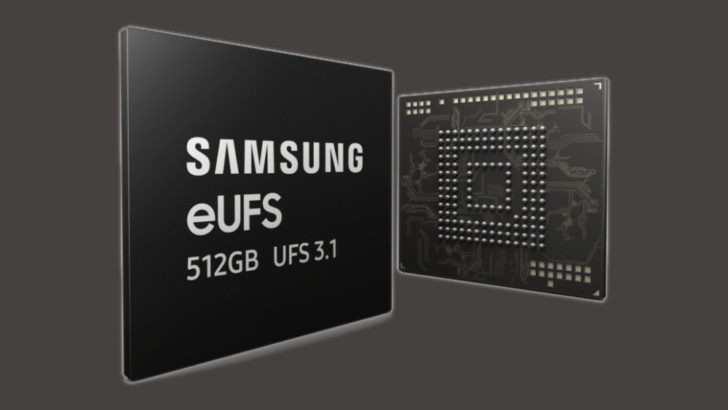 Samsung начала массовый выпуск 512-ГБ чипов сверхскоростной памяти eUFS 3.1 для смартфонов и планшетов