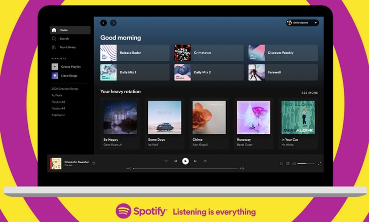 Spotify обновила интерфейс в своих настольных и веб-версиях приложения