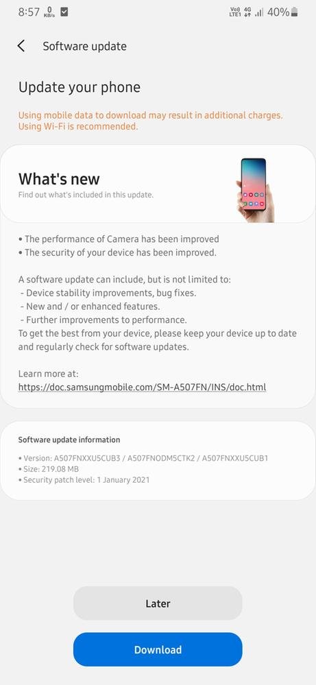 Обновление системы для Samsung Galaxy A50s заметно улучшит возможности съемки на смартфоне