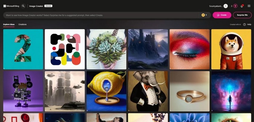 Microsoft Bing Image Creator создает изображения из текстовых описаний с помощью искусственного интеллекта