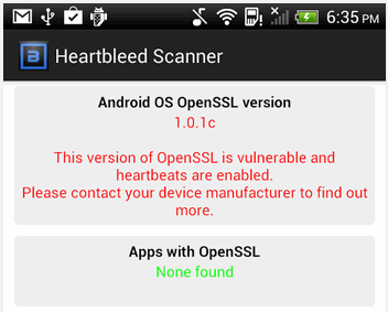 Новые программы для Android. Проверить планшет или смартфон на уязвимость Heartbleed можно с помощью Bluebox Heartbleed Scanner