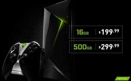 Игровая консоль NVIDIA Shield с 500-ГБ накопителем и ценой от $300 вскоре поступит на рынок?