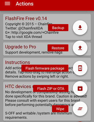 Программы для Android. FlashFire – новый, идущий на смену Mobile ODIN инструмент для установки прошивок, ядер и модов