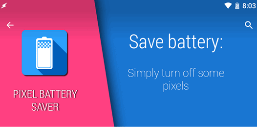 Сэкономить заряд батареи смартфонов и планшетов, оснащенных AMOLED экранами, поможет приложение Pixel OFF