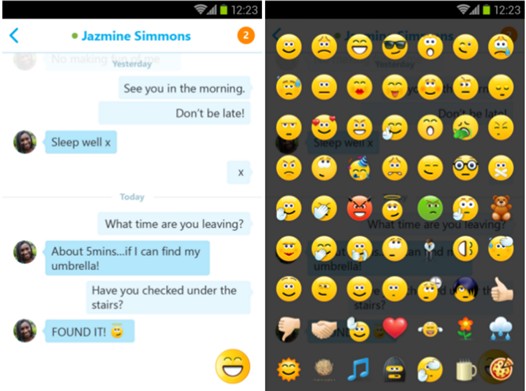 Программы для Android. Skype обновился до версии 5.3. Чат в виде облачков и анимированные смайлы